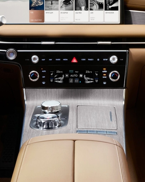 Hyundai G80, Центральная консоль